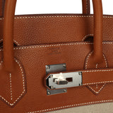 Hermes Birkin HAC 40 Fauve Barenia and Ficelle Toile H Palladium Hardware - Thumbnail View 7