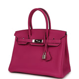 Pre-owned Hermes Birkin 30 Rose Poupre Togo Palladium Hardware - Thumbnail View 5