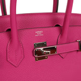 Pre-owned Hermes Birkin 30 Rose Poupre Togo Palladium Hardware - Thumbnail View 7