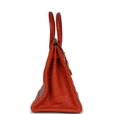 Pre-owned Hermes Birkin 35 Orange Matte Alligator Gold Hardware - Thumbnail View 3