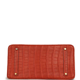 Pre-owned Hermes Birkin 35 Orange Matte Alligator Gold Hardware - Thumbnail View 6
