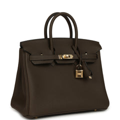Hermes Birkin 25 Vert Loden Togo Permabrass Hardware