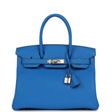 Hermes Birkin 30 Bleu Hydra Togo Palladium Hardware - Thumbnail View 1