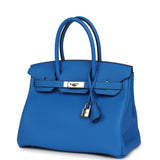 Hermes Birkin 30 Bleu Hydra Togo Palladium Hardware - Thumbnail View 5