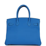 Hermes Birkin 30 Bleu Hydra Togo Palladium Hardware - Thumbnail View 4