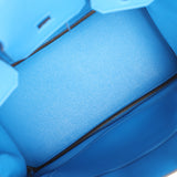 Hermes Birkin 30 Bleu Hydra Togo Palladium Hardware - Thumbnail View 8