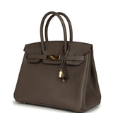 Pre-owned Hermes Birkin 30 Etain Epsom Gold Hardware - Thumbnail View 5