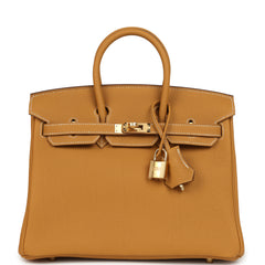 Hermes Birkin 25 Naturel Sable Togo Gold Hardware