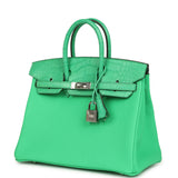 Hermes Birkin 25 Vert Comics Togo and Matte Alligator Touch Palladium Hardware - Thumbnail View 5