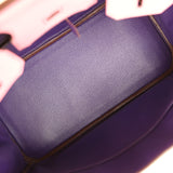 Pre-owned Hermes Special Order (HSS) Birkin 30 Bubblegum Pink, Iris Togo Palladium Hardware - Thumbnail View 8