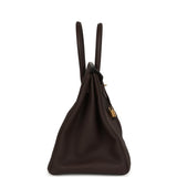 Pre-owned Hermes Birkin 35 Chocolate Togo Gold Hardware - Thumbnail View 3