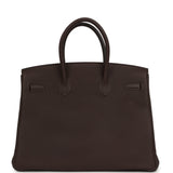 Pre-owned Hermes Birkin 35 Chocolate Togo Gold Hardware - Thumbnail View 4