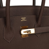 Pre-owned Hermes Birkin 35 Chocolate Togo Gold Hardware - Thumbnail View 7