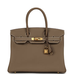 Hermes Birkin 30 Etoupe Togo Gold Hardware