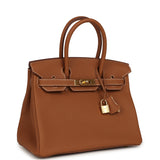 Pre-owned Hermes Birkin 30 Gold Togo Gold Hardware - Thumbnail View 2