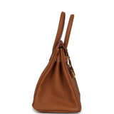 Pre-owned Hermes Birkin 30 Gold Togo Gold Hardware - Thumbnail View 3