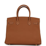 Pre-owned Hermes Birkin 30 Gold Togo Gold Hardware - Thumbnail View 4