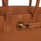 Pre-owned Hermes Birkin 30 Gold Togo Gold Hardware - Thumbnail View 7