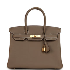 Hermes Birkin 30 Etoupe Togo Gold Hardware