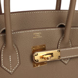 Hermes Birkin 30 Etoupe Togo Gold Hardware - Thumbnail View 7