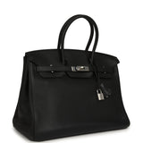Pre-owned Hermes Birkin 35 Black Togo Palladium Hardware - Thumbnail View 2
