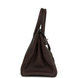Pre-owned Hermes Birkin 30 Chocolate Togo Palladium Hardware - Thumbnail View 3