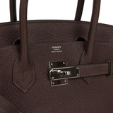 Pre-owned Hermes Birkin 30 Chocolate Togo Palladium Hardware - Thumbnail View 7