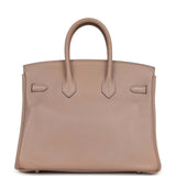 Pre-owned Hermes Birkin 25 Glycine Evercolor Palladium Hardware - Thumbnail View 5