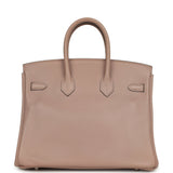 Pre-owned Hermes Birkin 25 Glycine Evercolor Palladium Hardware - Thumbnail View 4
