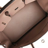Pre-owned Hermes Birkin 25 Glycine Evercolor Palladium Hardware - Thumbnail View 8