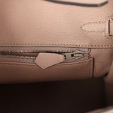 Pre-owned Hermes Birkin 25 Glycine Evercolor Palladium Hardware - Thumbnail View 9