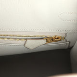 Hermes Birkin 25 Gris Perle Ostrich Gold Hardware - Thumbnail View 9