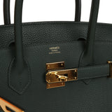 Pre-owned Hermes Birkin 30 Vert Fonce Togo Gold Hardware - Thumbnail View 7