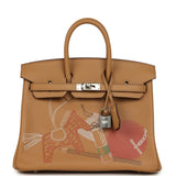 Hermes Birkin 25 "In & Out" Biscuit Swift Palladium Hardware - Thumbnail View 1