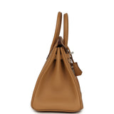 Hermes Birkin 25 "In & Out" Biscuit Swift Palladium Hardware - Thumbnail View 3