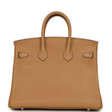 Hermes Birkin 25 "In & Out" Biscuit Swift Palladium Hardware - Thumbnail View 4