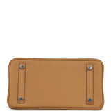 Hermes Birkin 25 "In & Out" Biscuit Swift Palladium Hardware - Thumbnail View 6