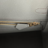 Hermes Birkin 25 Gris Ciment Matte Porosus Crocodile Gold Hardware - Thumbnail View 9