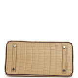 Pre-owned Hermes Special Order (HSS) Birkin 30 Poussiere, Amethyst Matte Alligator Palladium Hardware - Thumbnail View 6