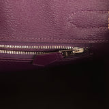 Pre-owned Hermes Special Order (HSS) Birkin 30 Poussiere, Amethyst Matte Alligator Palladium Hardware - Thumbnail View 9