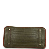 Pre-owned Hermes Special Order (HSS) Birkin 30 Canopee, Gold Matte Alligator Brushed Gold Hardware - Thumbnail View 6