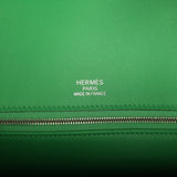 Pre-owned Hermes Birkin Ghillies 30 Bambou Togo, Swift Palladium Hardware - Thumbnail View 7