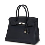 Pre-owned Hermes Birkin 30 Bleu Nuit Togo Palladium Hardware - Thumbnail View 5