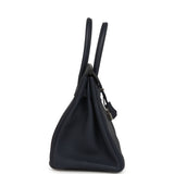 Pre-owned Hermes Birkin 30 Bleu Nuit Togo Palladium Hardware - Thumbnail View 3