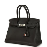 Pre-owned Hermes Birkin 30 Graphite Clemence Palladium Hardware - Thumbnail View 5