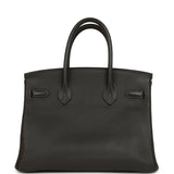 Pre-owned Hermes Birkin 30 Graphite Clemence Palladium Hardware - Thumbnail View 4