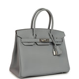 Hermes Birkin 30 Gris Pantin Togo Palladium Hardware - Thumbnail View 2