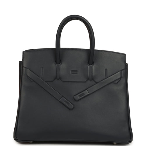 Hermes Birkin Shadow 25 Caban Swift Palladium Hardware