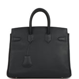Hermes Birkin Shadow 25 Caban Swift Palladium Hardware - Thumbnail View 4