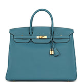 Hermes Birkin 40 Blue Jean Togo Gold Hardware - Thumbnail View 1